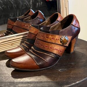 Spring Step Brown Leather L’Artiste Women’s heels